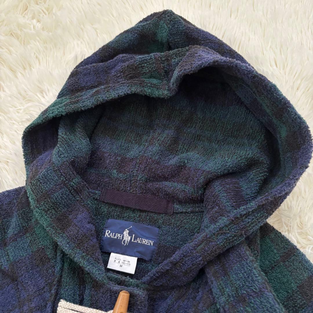 ラルフローレン ロングダッフルコート　タータンチェック メンズM