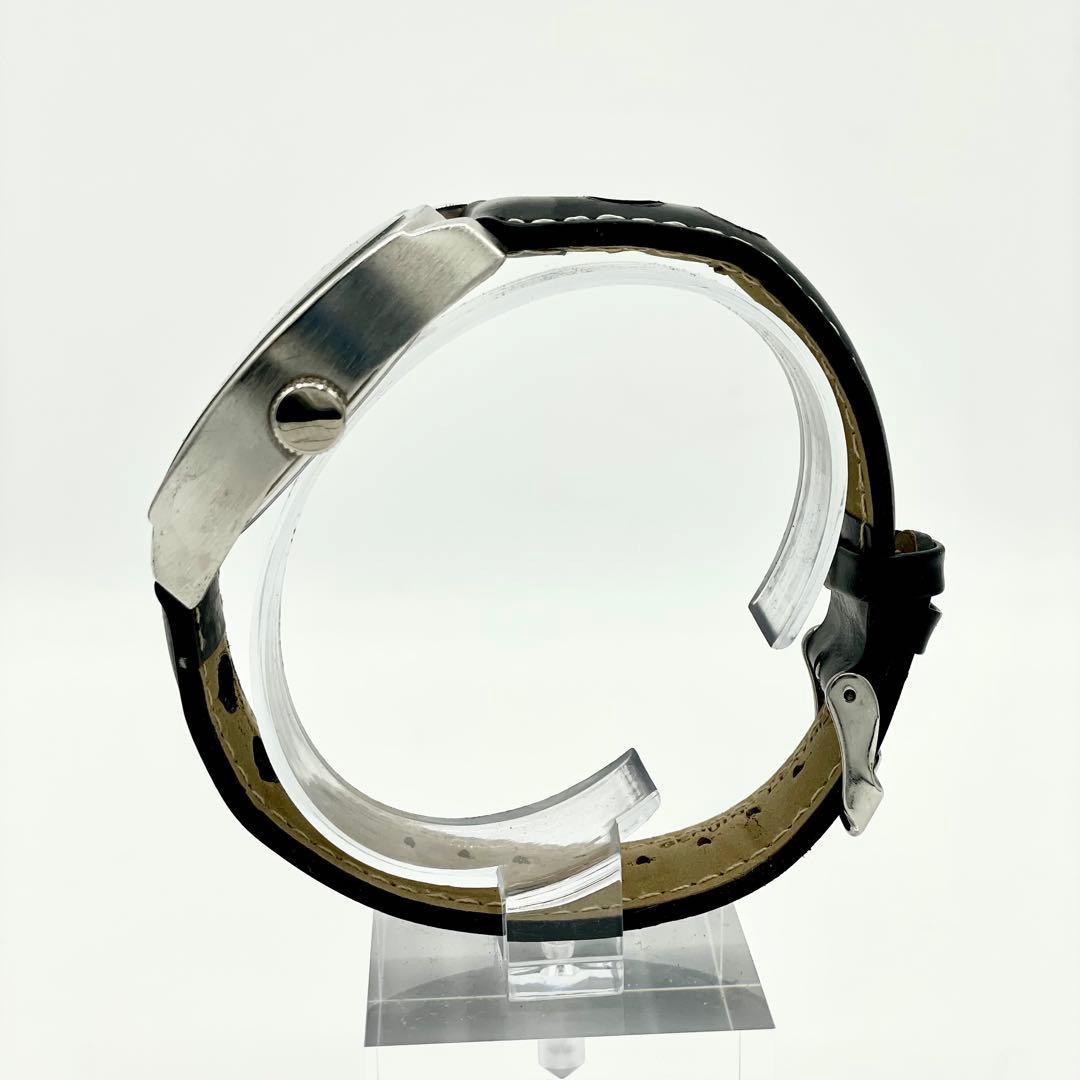 【稼働/新品電池】AMG メルセデス デイト 黒文字盤 箱 腕時計 メンズ