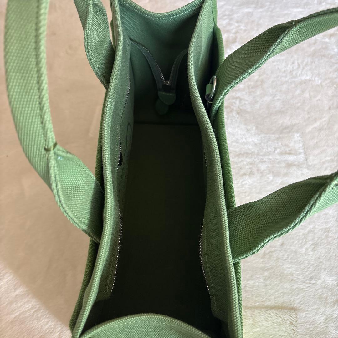 Coach グリーン ロゴトートバッグ★ショルダー付き