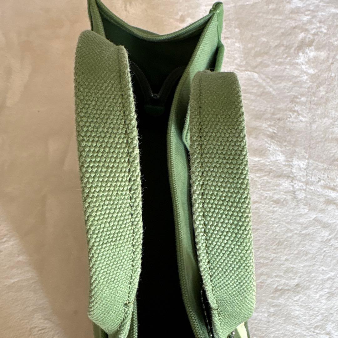 Coach グリーン ロゴトートバッグ★ショルダー付き