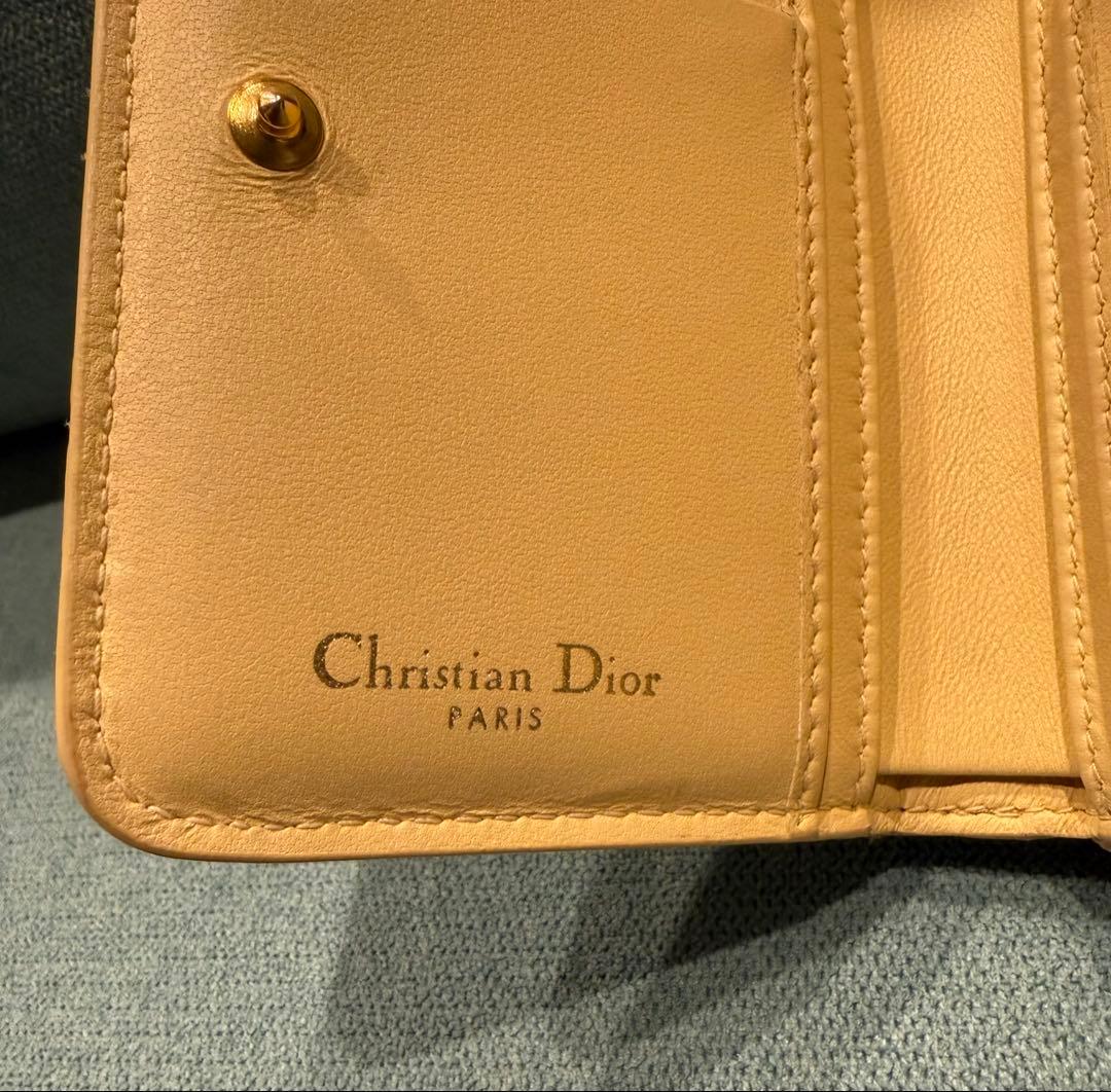 DIOR ミニ財布　折りたたみ財布　イエロー　黄色