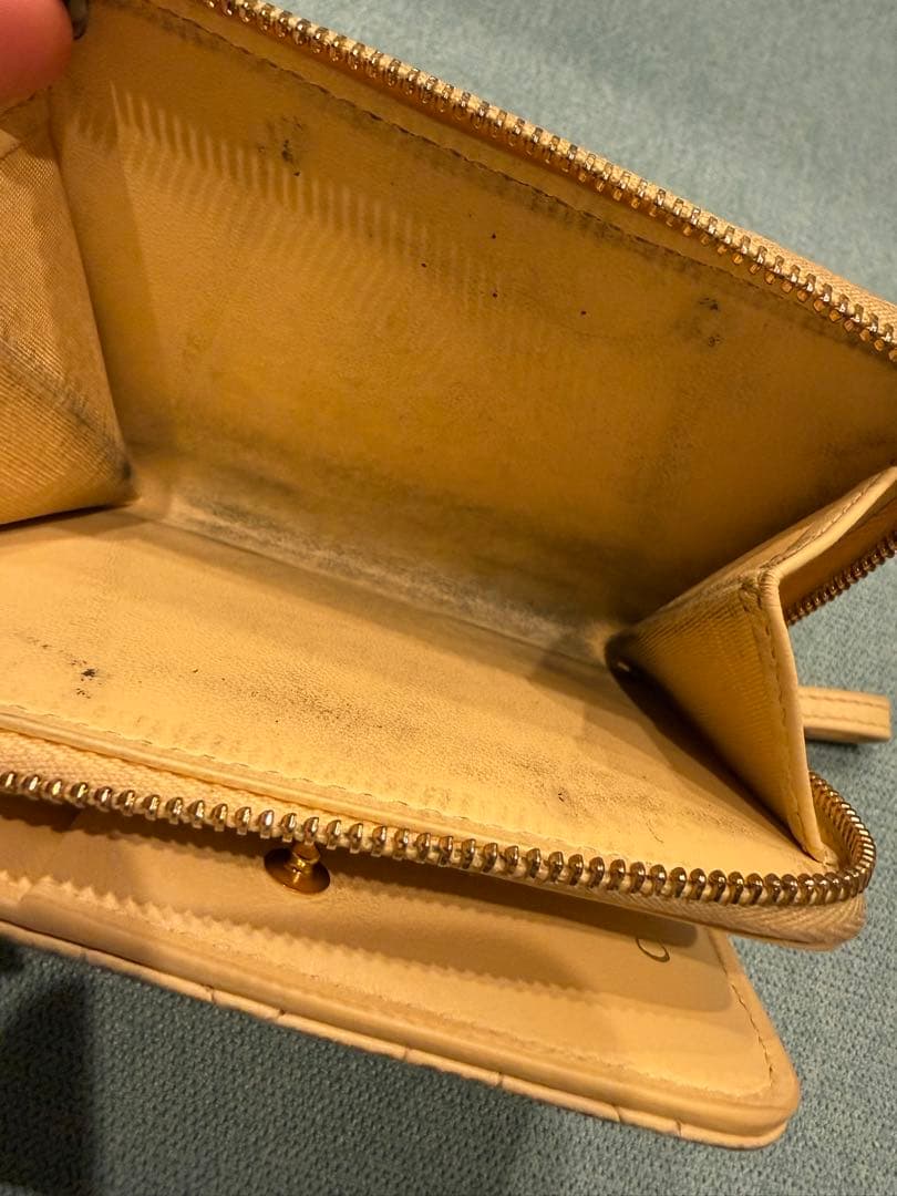 DIOR ミニ財布　折りたたみ財布　イエロー　黄色