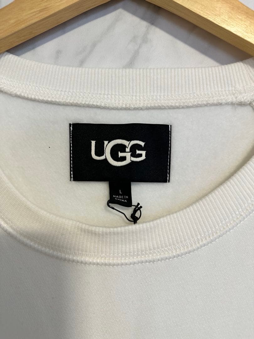 UGG ホワイト フリース トレーナー L