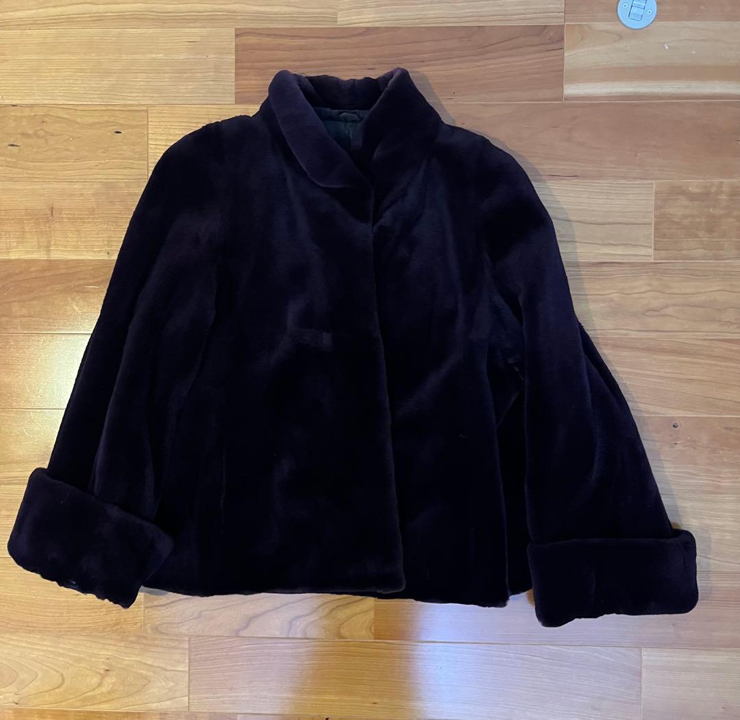 【最終値下げ】シェアードミンク　ダークパープル 毛皮コート