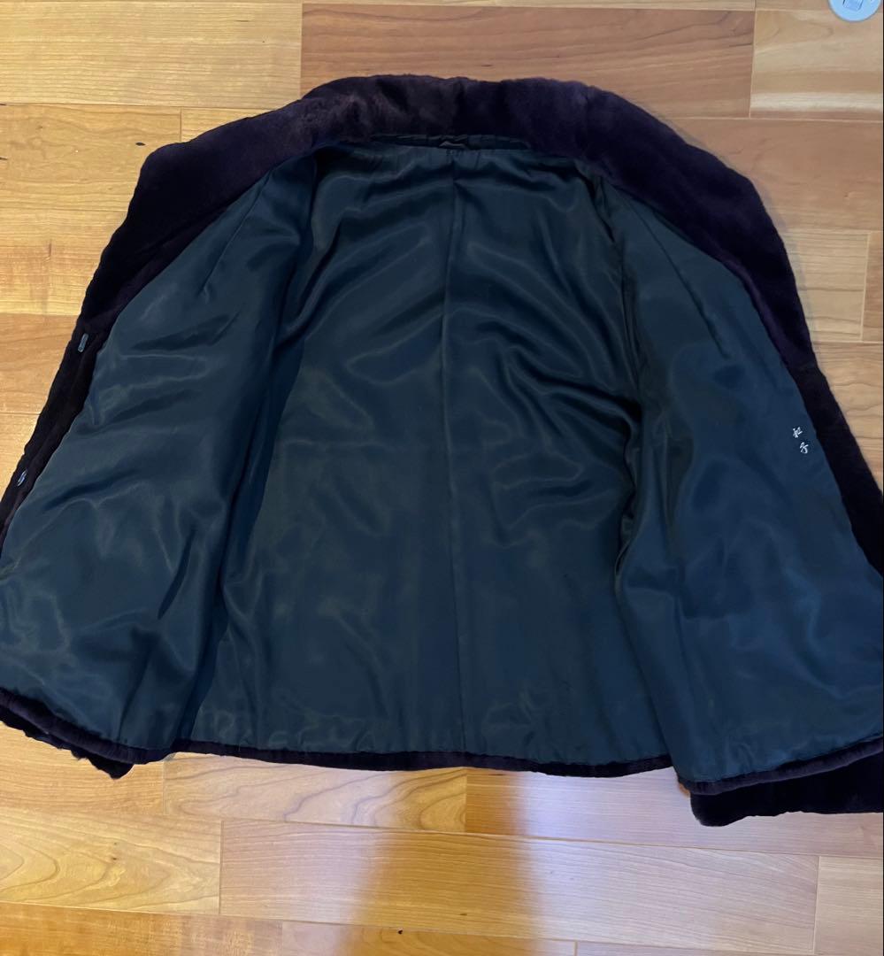 【最終値下げ】シェアードミンク　ダークパープル 毛皮コート