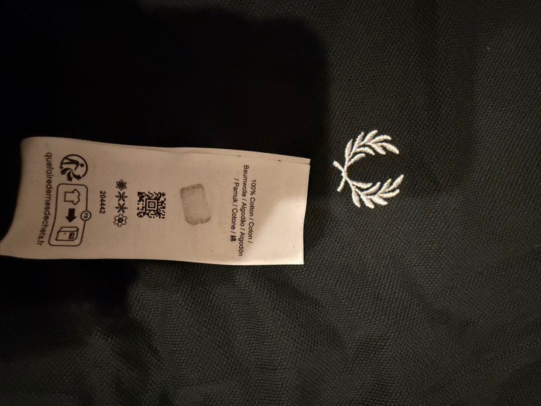 フレッドペリー 　ダークグリーン　ホワイトライン ポロシャツ　XLサイズ