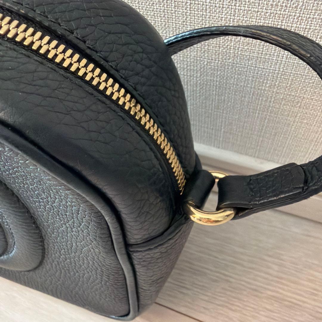 GUCCI グッチ ソーホー ディスコ レザー ショルダーバッグ 斜めがけ 黒