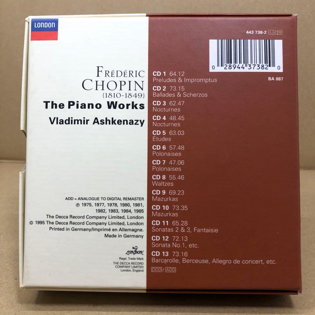ショパン　ピアノ作品集　ヴラディーミル・アシュケナージ　ＣＤ13枚組