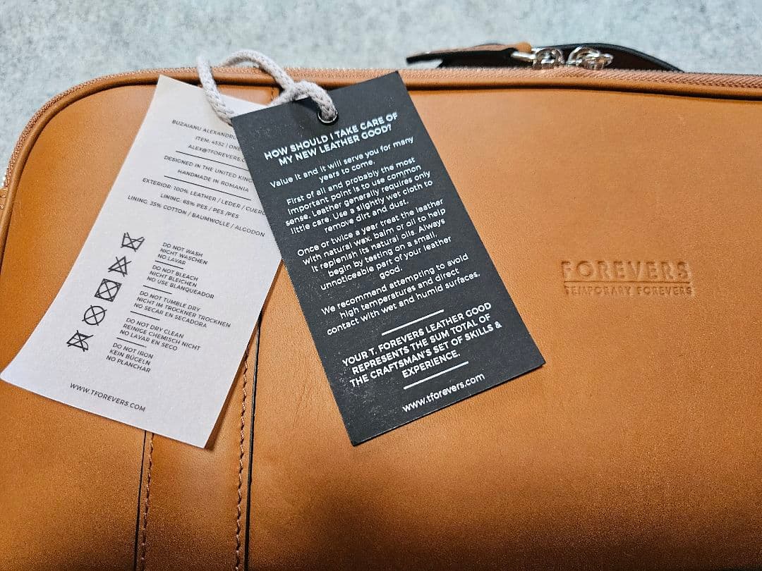 【未使用】TF 3Wayオールレザーバッグ ブラウン 収納袋付き