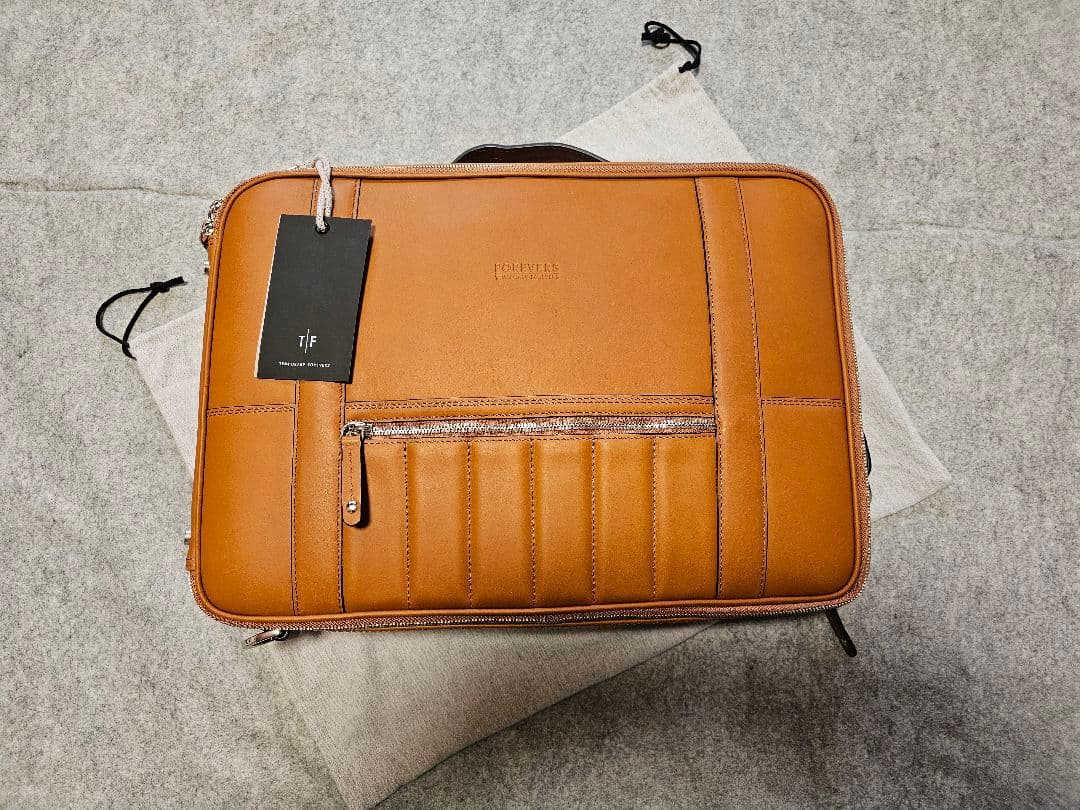 【未使用】TF 3Wayオールレザーバッグ ブラウン 収納袋付き