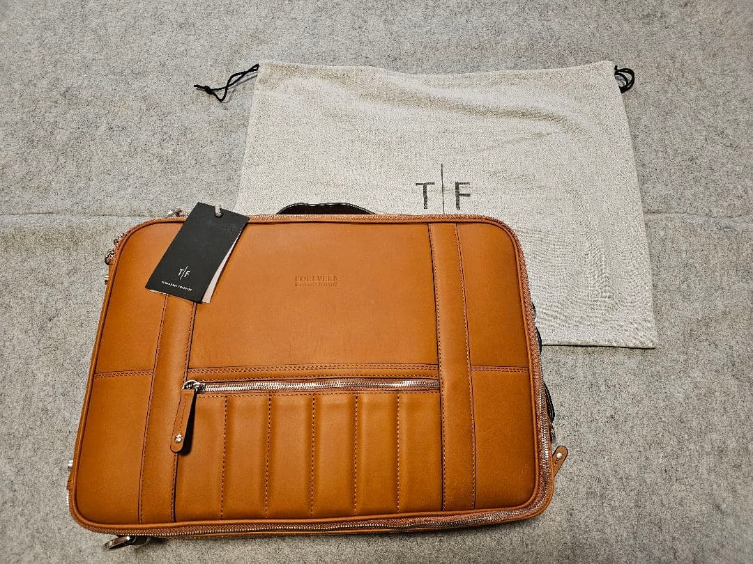 【未使用】TF 3Wayオールレザーバッグ ブラウン 収納袋付き