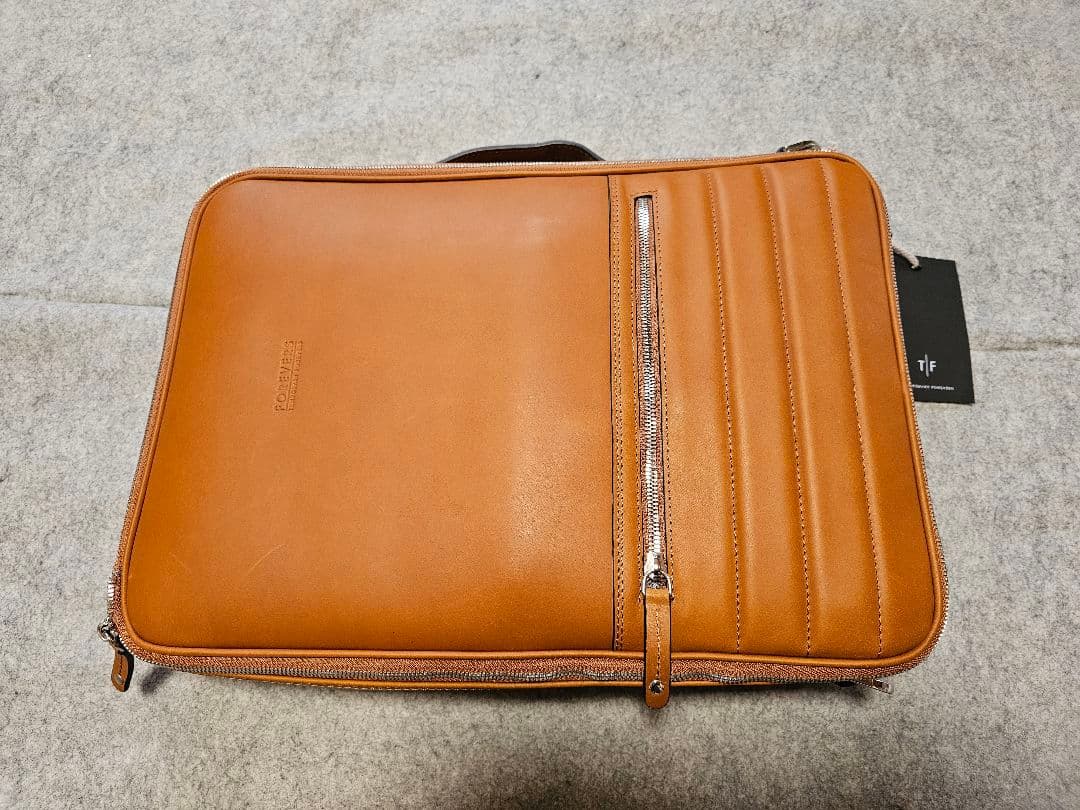 【未使用】TF 3Wayオールレザーバッグ ブラウン 収納袋付き
