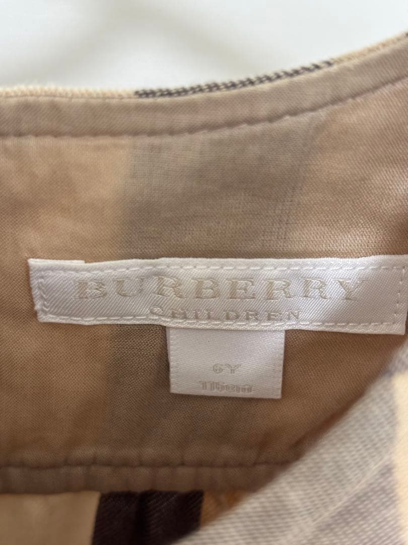 BURBERRY バーバリー チェック柄 ジャンバースカート 6Y 116cm