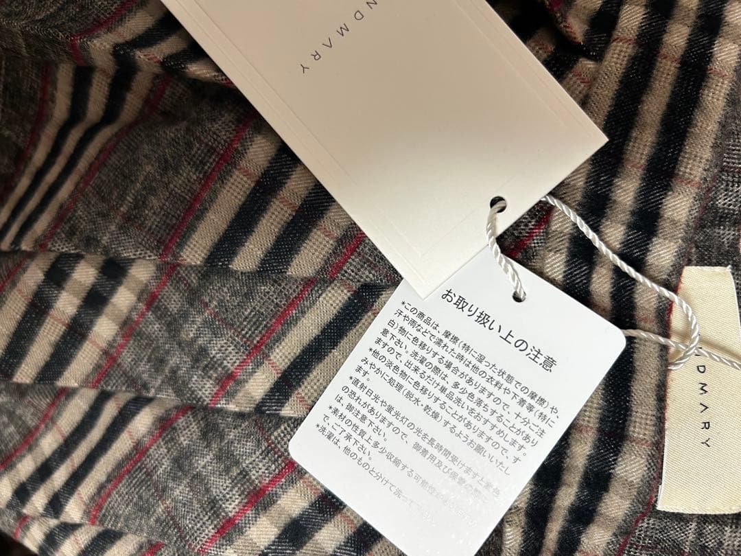 スカート andmary Monica check pleats mini skirt