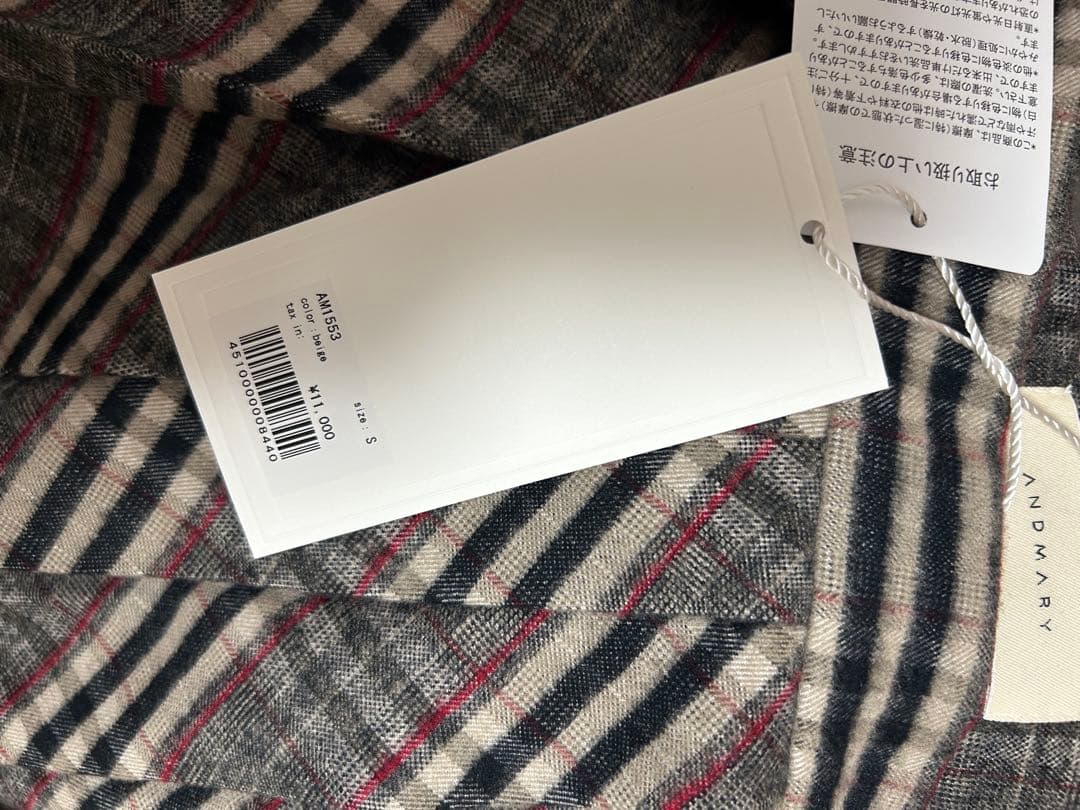 スカート andmary Monica check pleats mini skirt