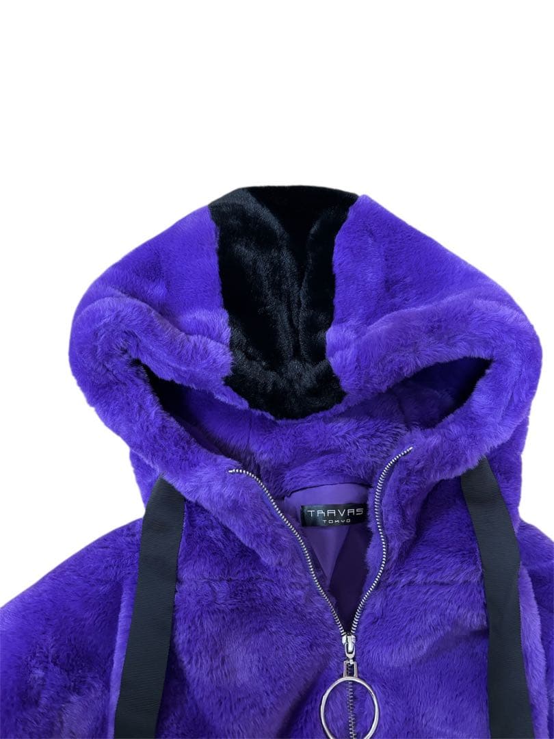 TRAVAS TOKYO　フード付 エコ ファー コート ジャケット パーカー