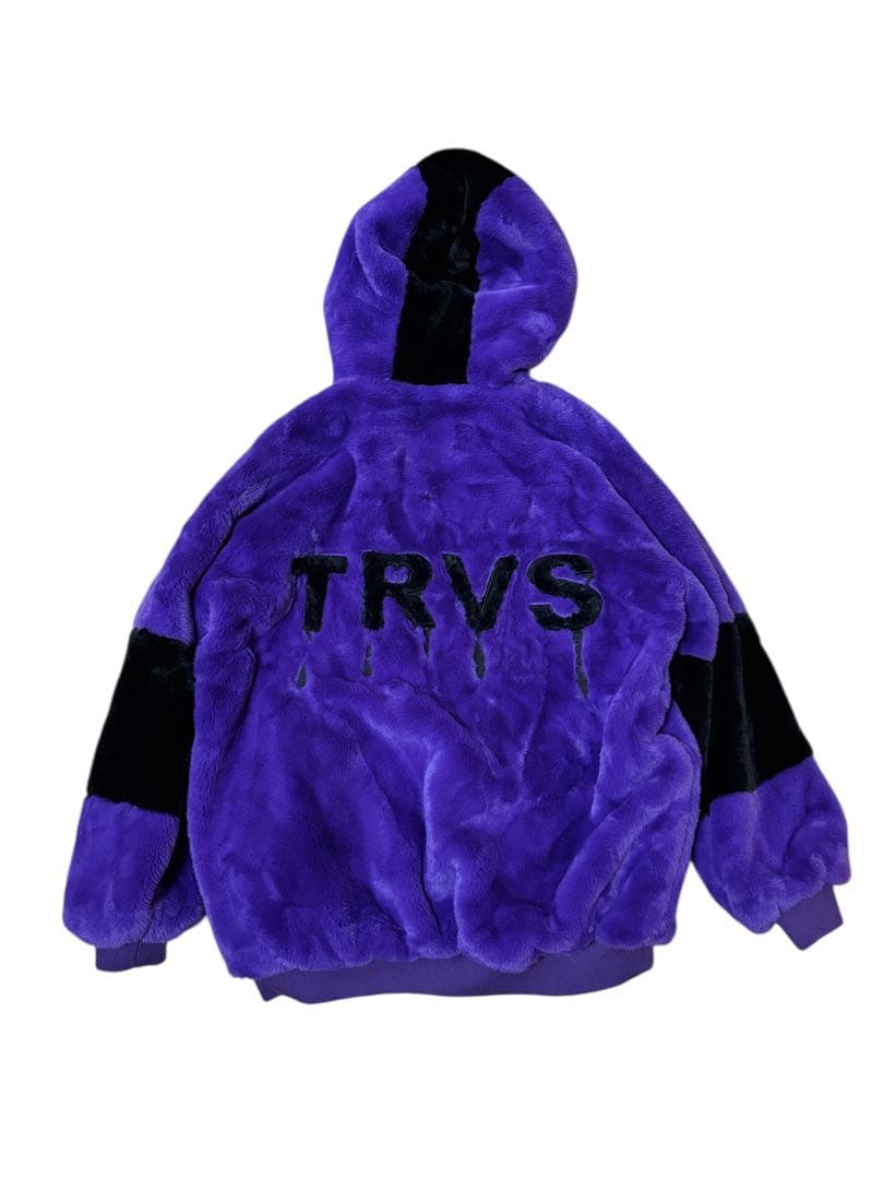 TRAVAS TOKYO　フード付 エコ ファー コート ジャケット パーカー