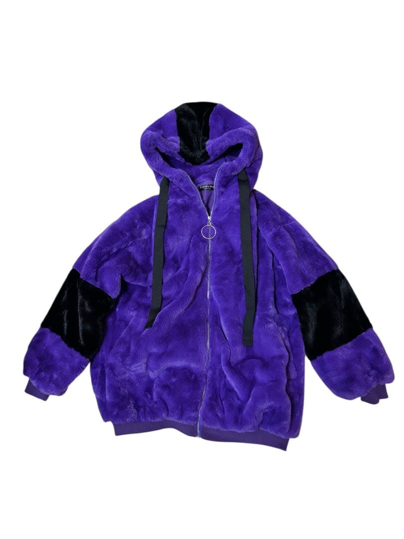 TRAVAS TOKYO　フード付 エコ ファー コート ジャケット パーカー