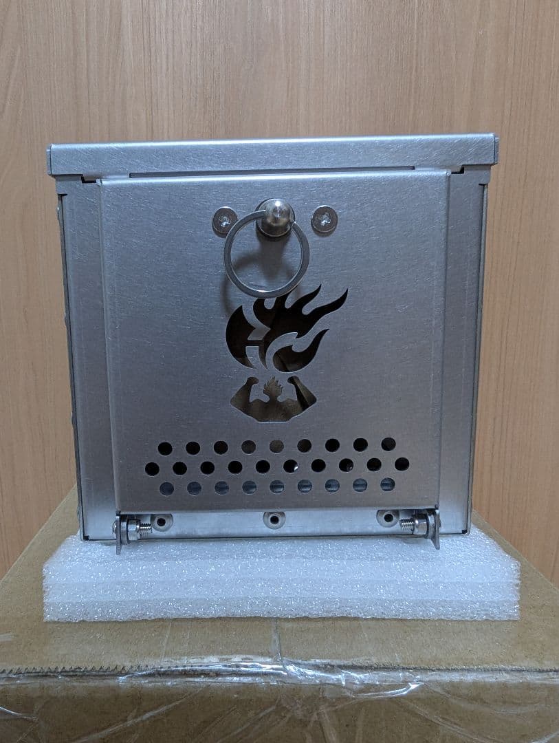 【新品】薪ストーブ 小型 オーブンタイプ アウトドア用 耐熱ガラス窓 収納バッグ