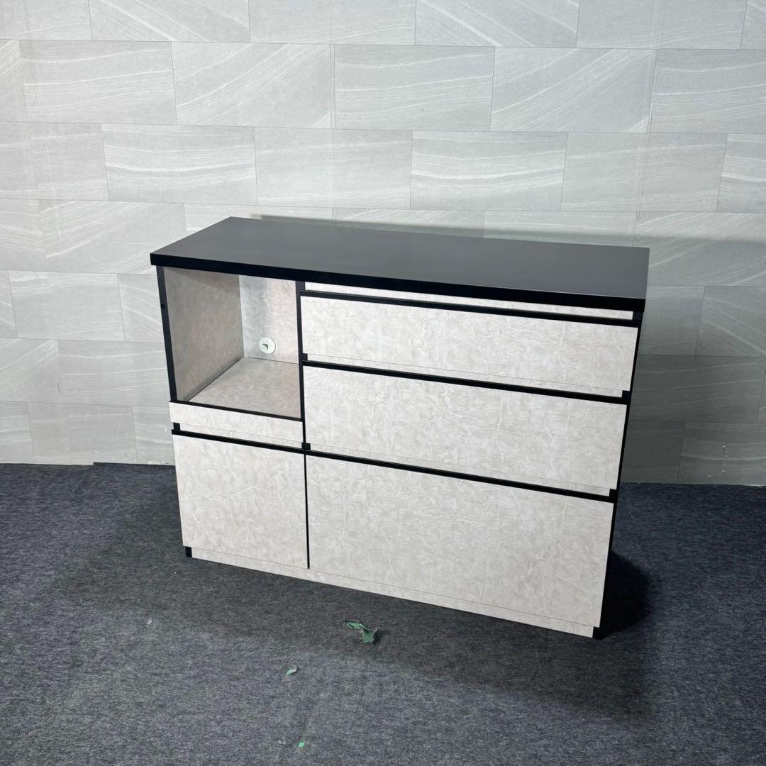 キッチンカウンター 幅120cm 食器棚 レンジ台 レンジボード d4082