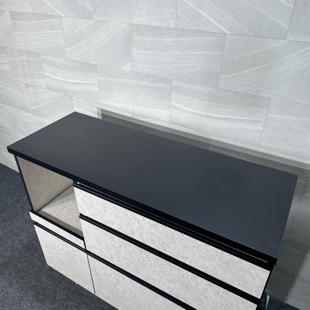 キッチンカウンター 幅120cm 食器棚 レンジ台 レンジボード d4082