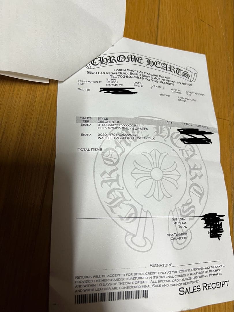 インボイスあり　クロムハーツ　ダガー　マネークリップ　CHROME HEARTS