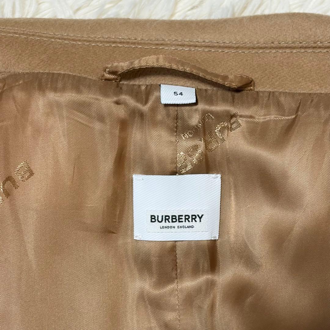 極美品　現行　バーバリー　ダブルチェスター　チェック　羊毛　カシミヤ混