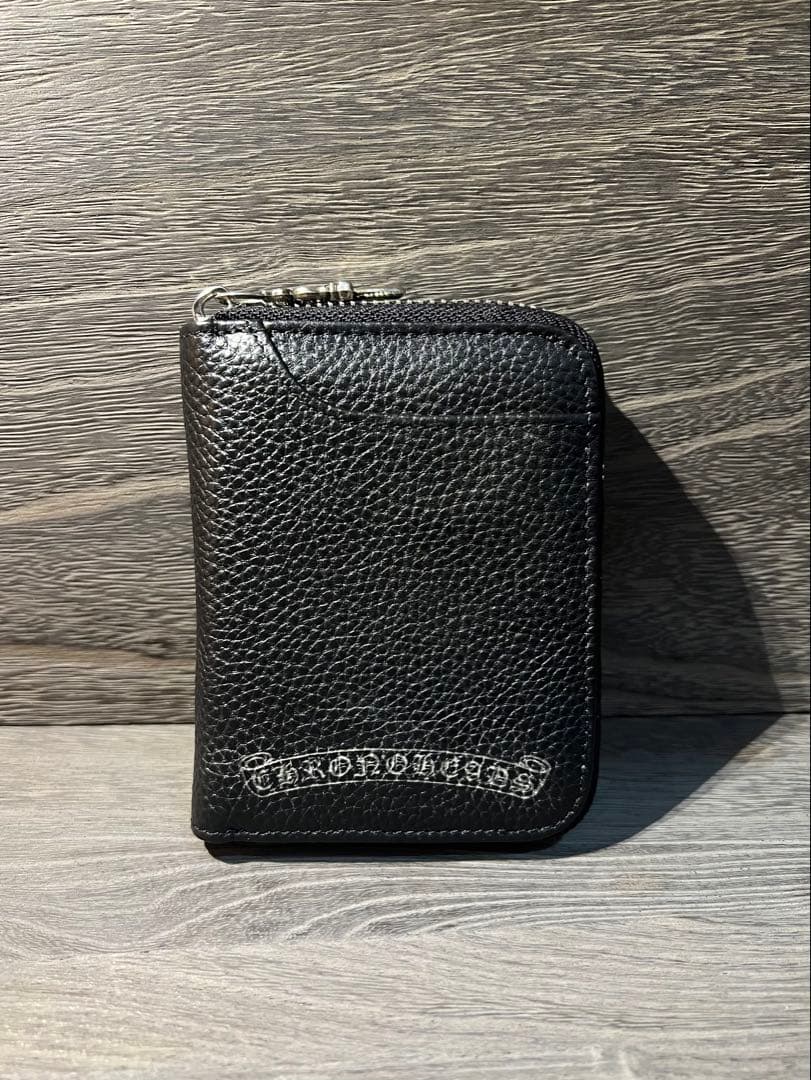 はる｜④本革二つ折り財布｜ラウンドファスナーダガー ｜純銀ロゴ