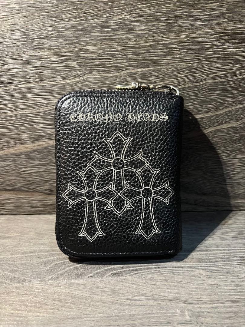 はる｜④本革二つ折り財布｜ラウンドファスナーダガー ｜純銀ロゴ