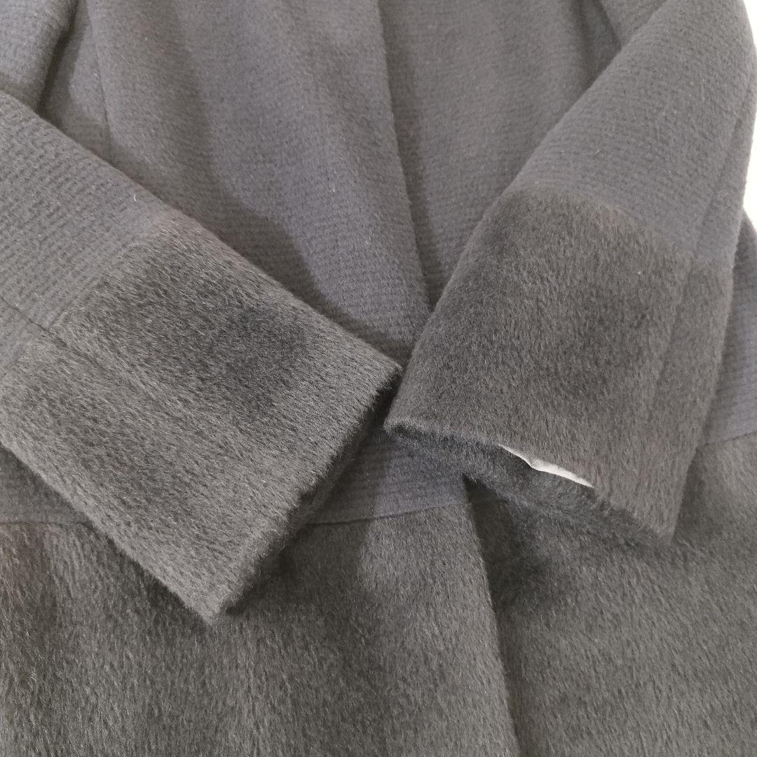 美品 BALLSEY ノーカラーコート ウール アルパカ アンゴラ