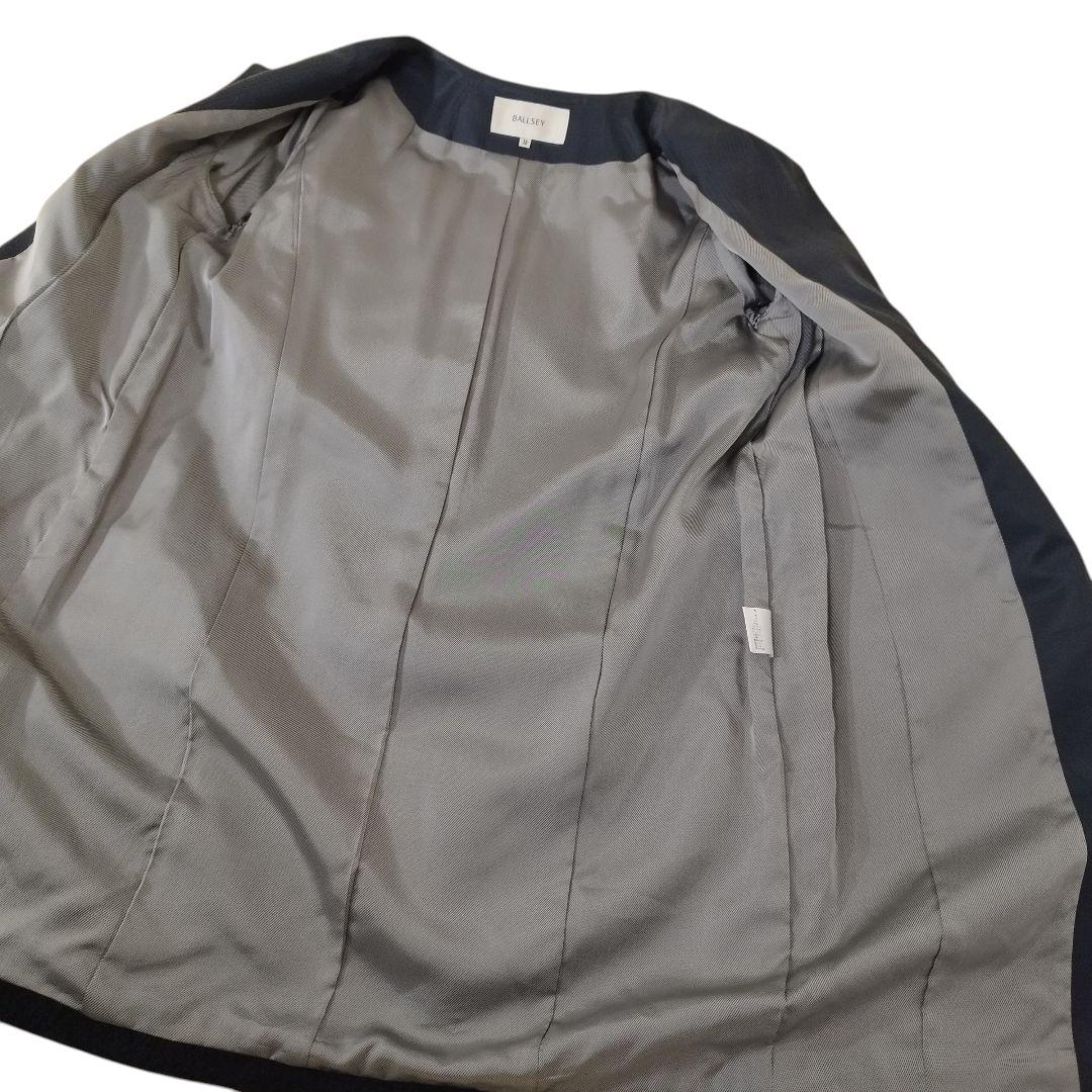 美品 BALLSEY ノーカラーコート ウール アルパカ アンゴラ