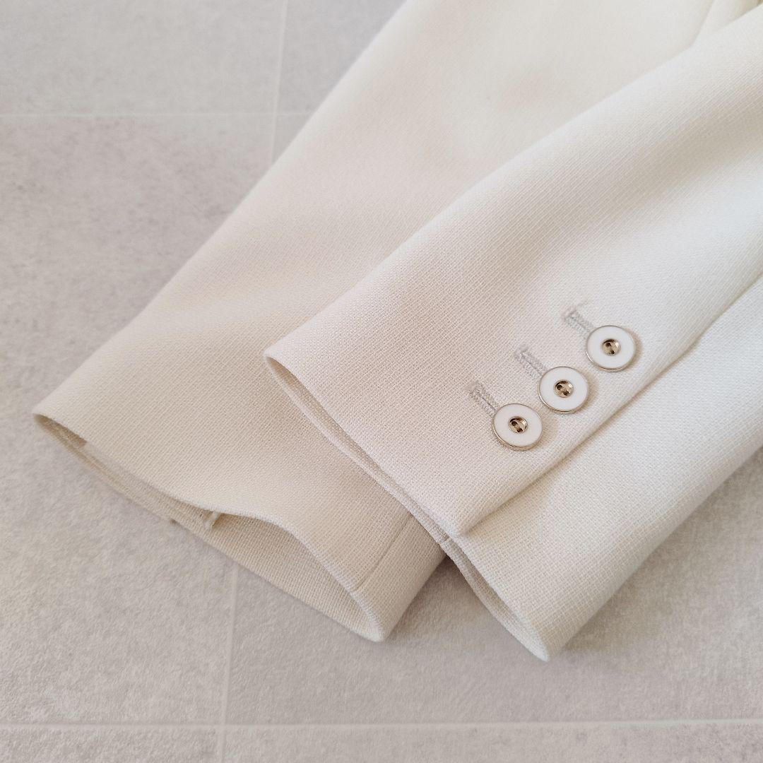 23SS アルアバイル マットストレッチ ダブルブレストジャケット アイボリー