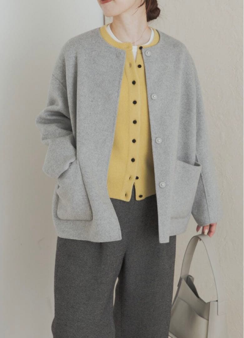 新品タグ付き　DOORS ウールリバーノーカーラミドルコート　GRAY