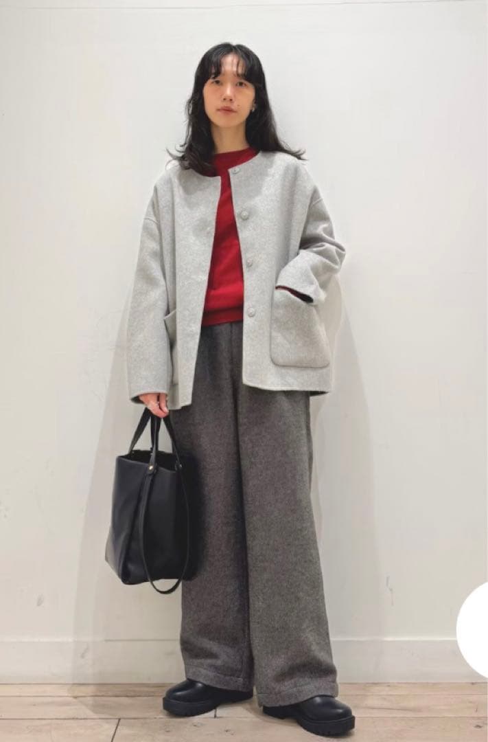 新品タグ付き　DOORS ウールリバーノーカーラミドルコート　GRAY