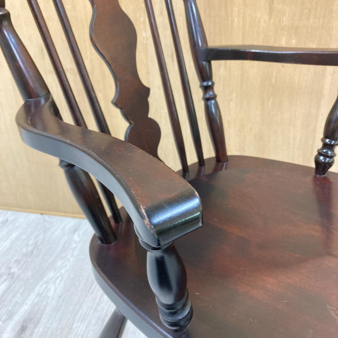 北海道民芸家具　 樺ウィンザーチェア アームチェア ダイニングチェア　椅子　A