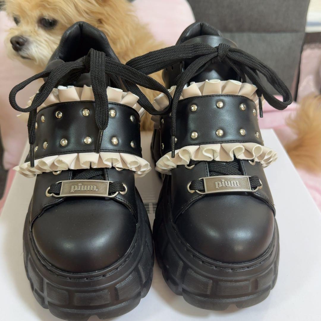 pium フリルベルトボリュームスニーカー　Mサイズ　23〜23.5 厚底