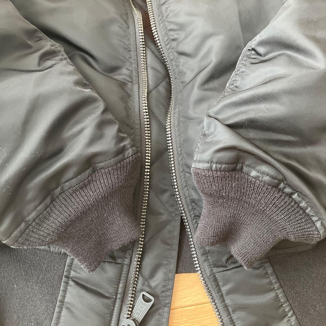 【極暖/ダウン80%】ALPHA MA-1 ダウンジャケット 黒 XL