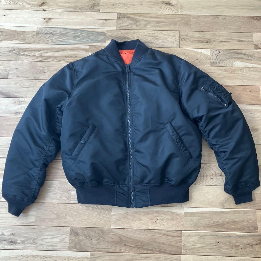 【極暖/ダウン80%】ALPHA MA-1 ダウンジャケット 黒 XL