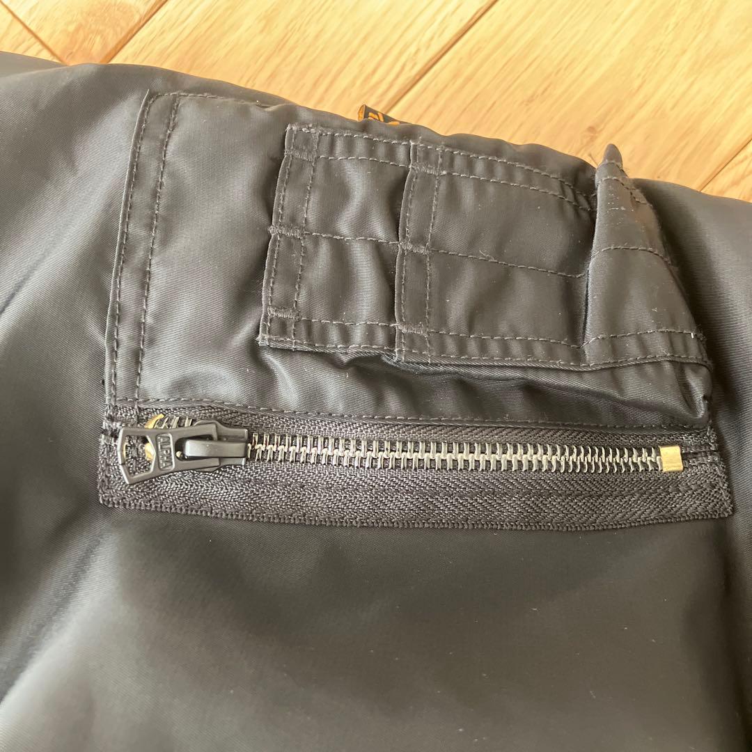 【極暖/ダウン80%】ALPHA MA-1 ダウンジャケット 黒 XL