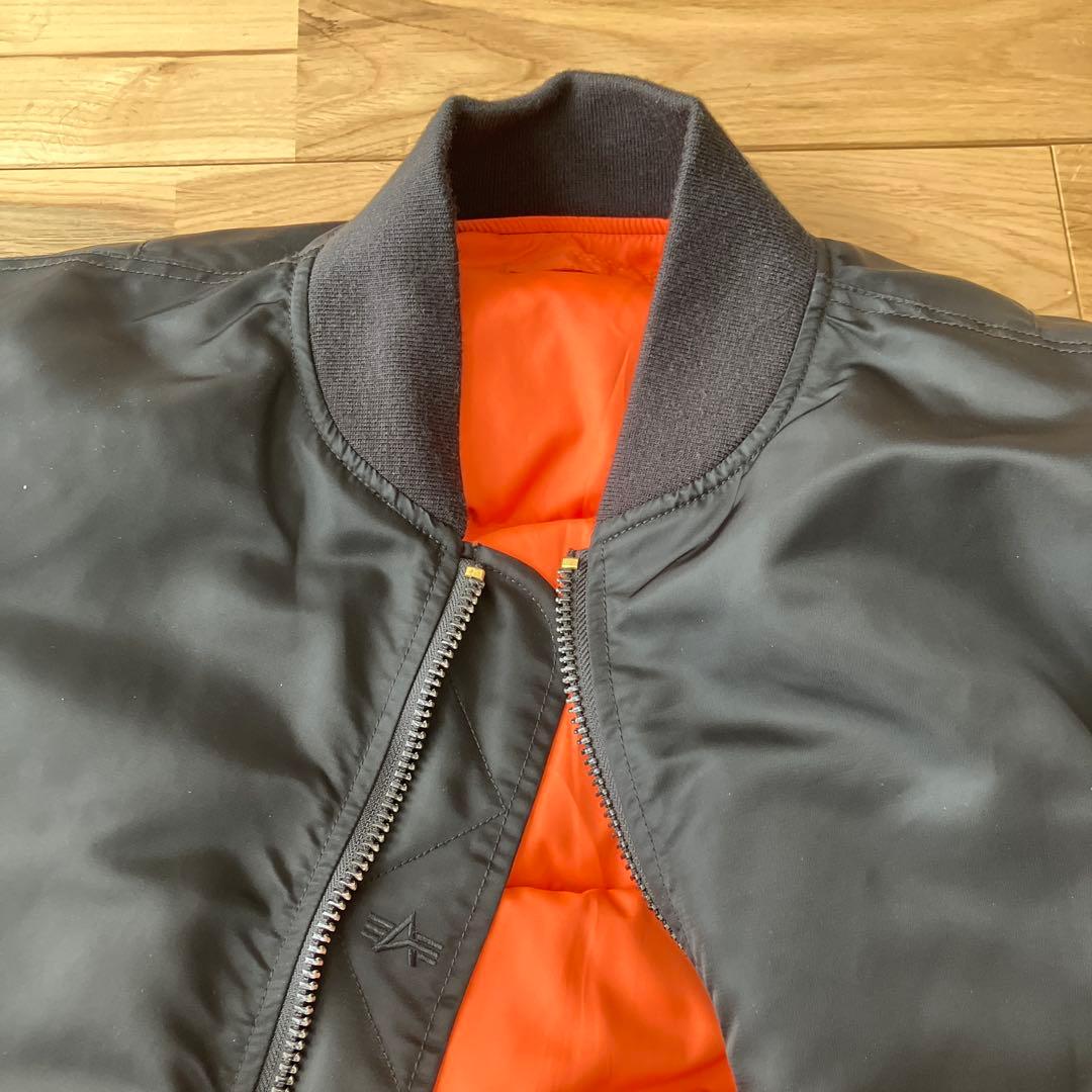 【極暖/ダウン80%】ALPHA MA-1 ダウンジャケット 黒 XL