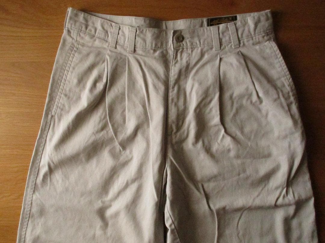 ★当時物エディーバウアー推定'90s【黒タグ】タックコットンパンツ/アイボリー