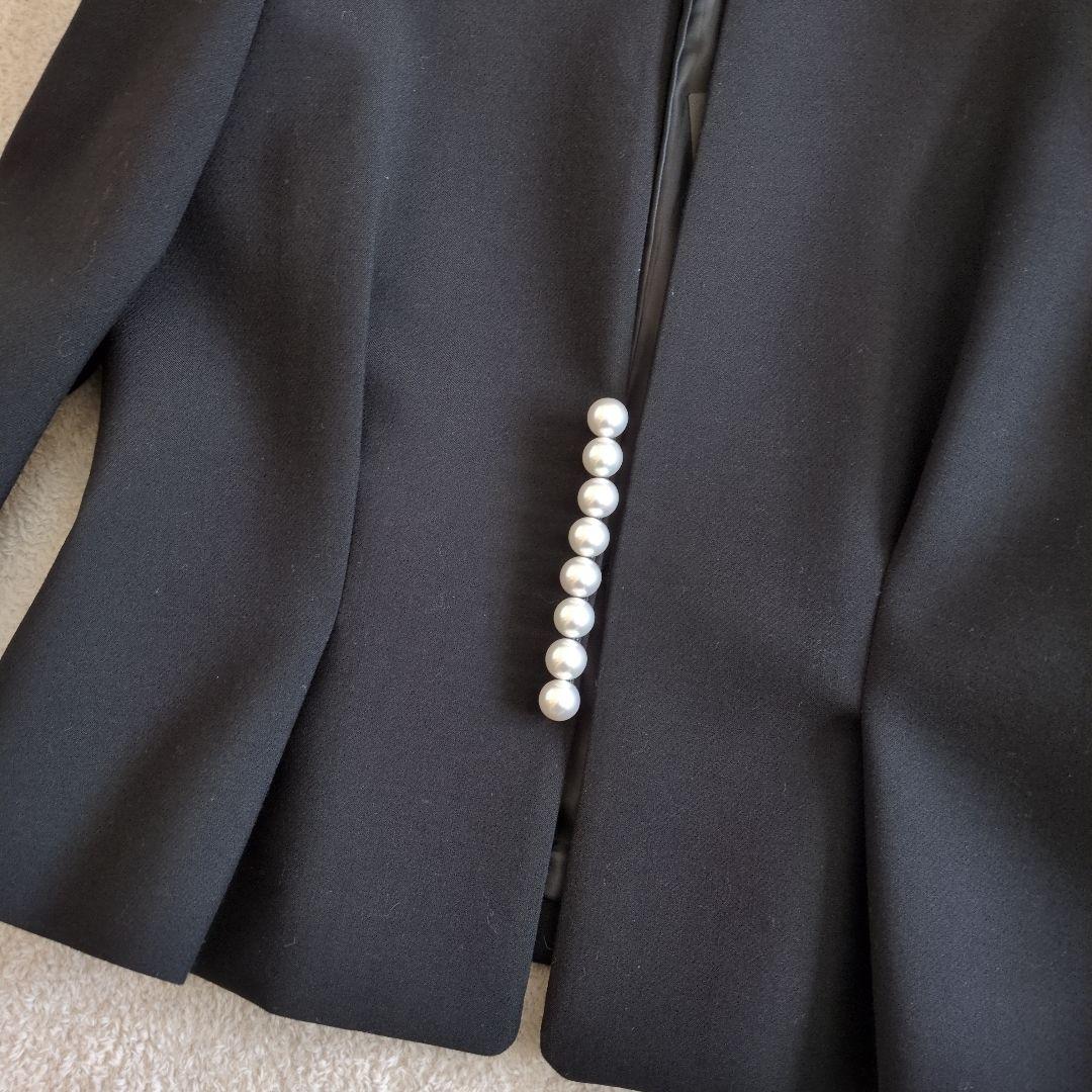 YOKO・CHAN　ヨーコ・チャン　フレアスリーブパールジャケット　40号