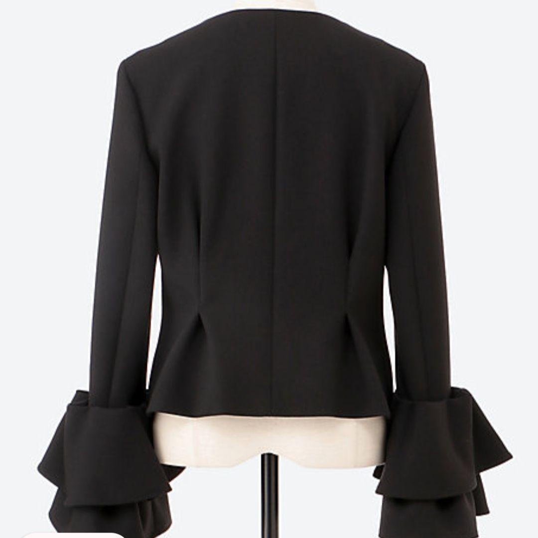 YOKO・CHAN　ヨーコ・チャン　フレアスリーブパールジャケット　40号