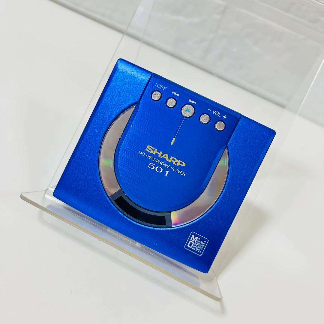 【動作品】【外観超美品】SHARP MDヘッドフォンプレーヤー MD-ST501