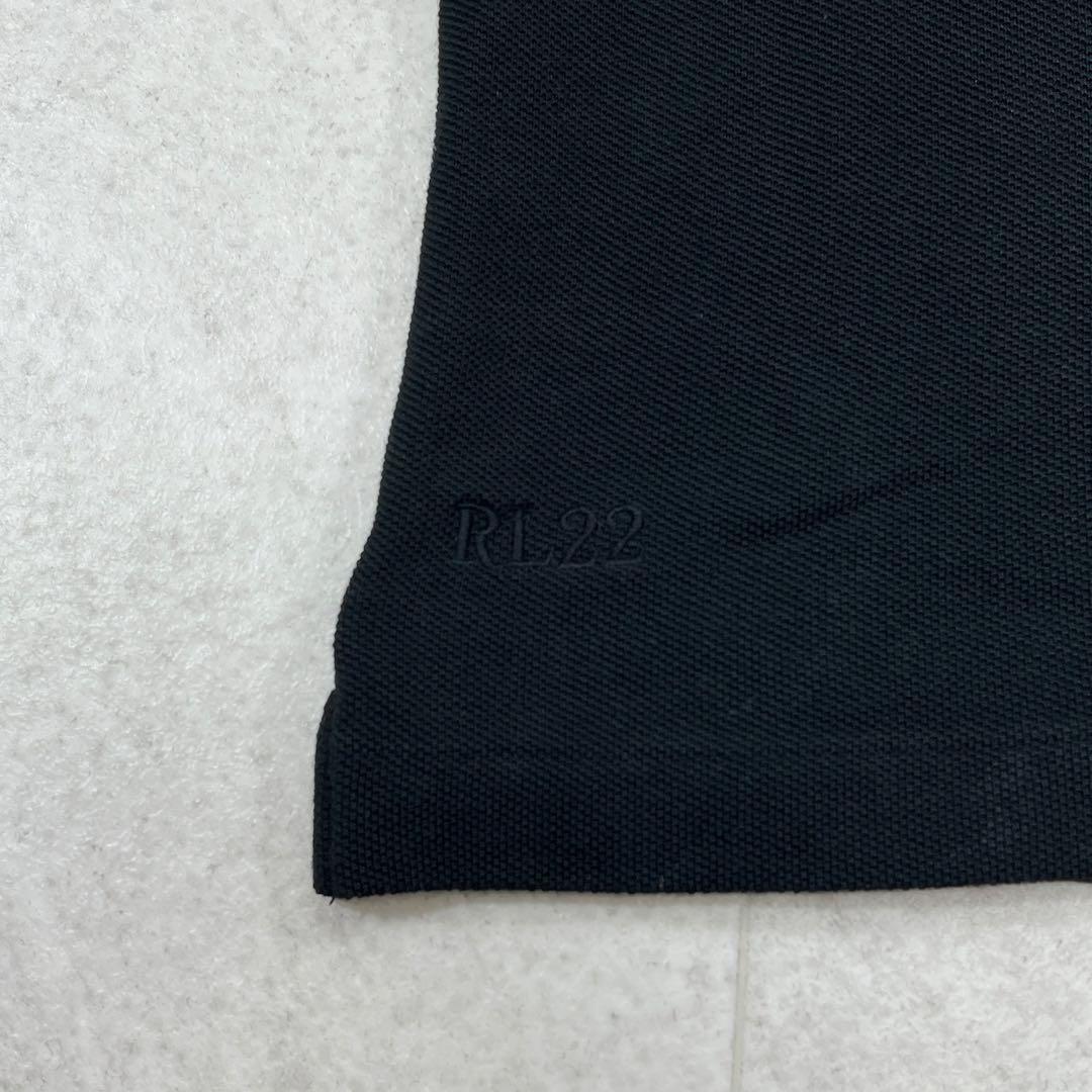 未使用タグ付【ポロラルフローレン】半袖 ポロシャツ ポロベア 刺繍 ブラック M