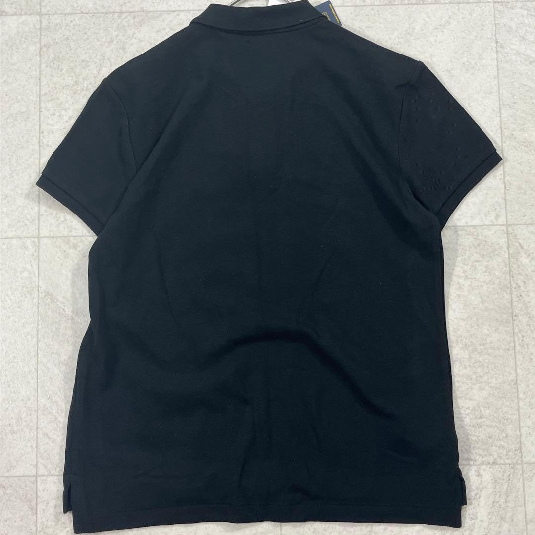 未使用タグ付【ポロラルフローレン】半袖 ポロシャツ ポロベア 刺繍 ブラック M
