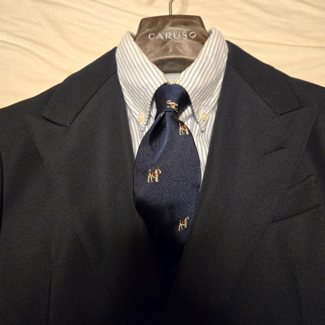 Q】ドレイクス　アニマル柄　ネクタイ　ラルフローレン　ビームスプラス