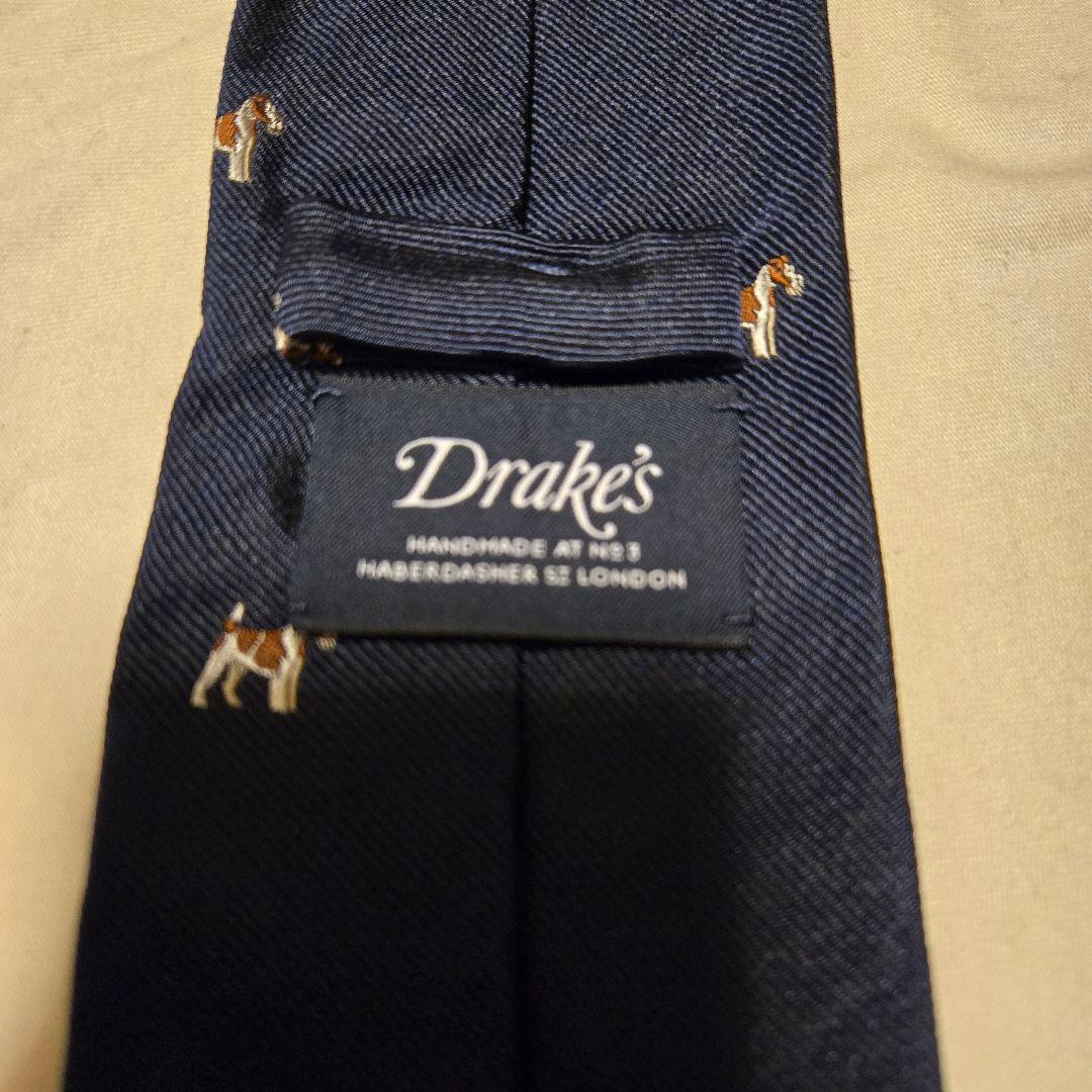 Q】ドレイクス　アニマル柄　ネクタイ　ラルフローレン　ビームスプラス