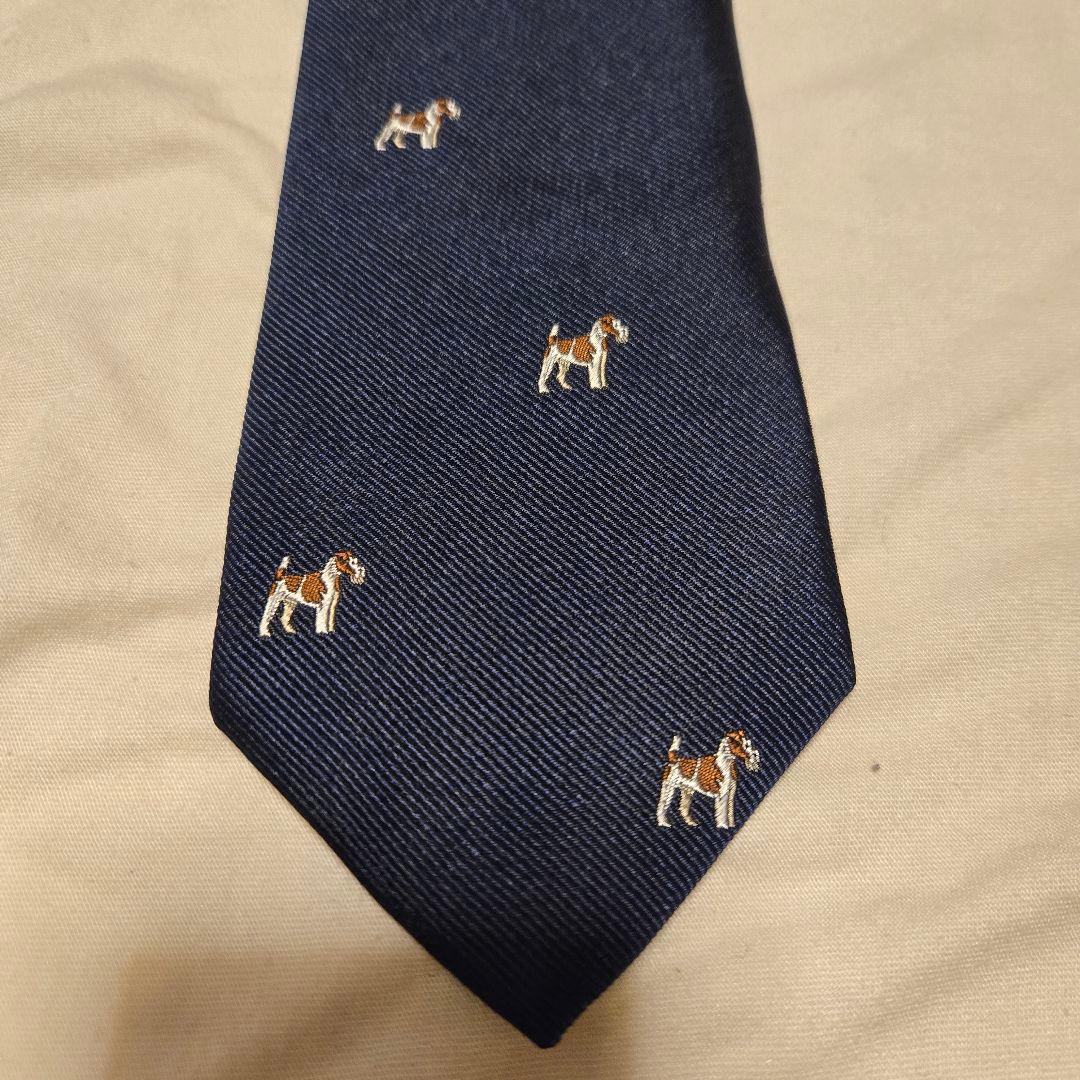 Q】ドレイクス　アニマル柄　ネクタイ　ラルフローレン　ビームスプラス