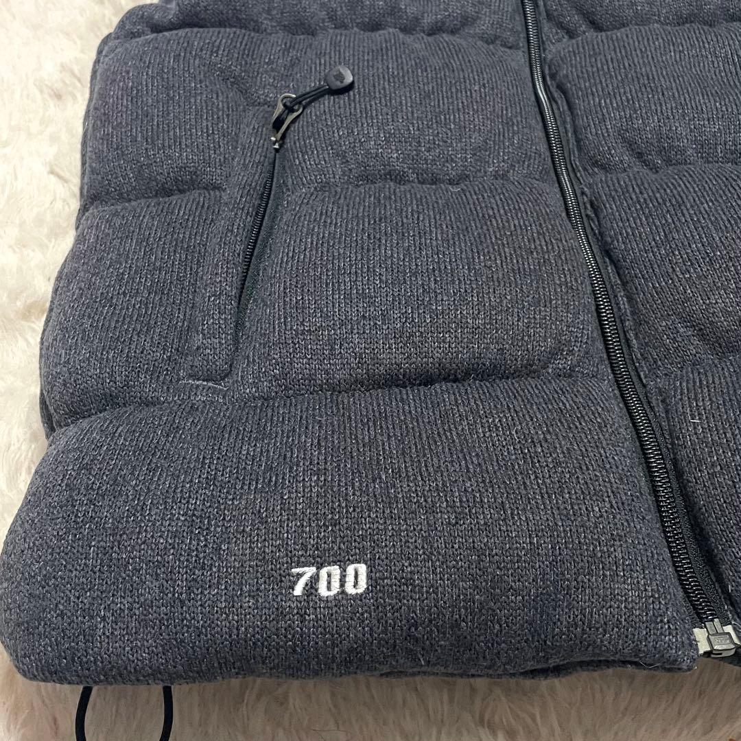 【THE NORTH FACE】ダウンベスト 700フィルパワー 黒/グレー切替
